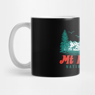 Mount Rainier Mountain Trees Sun Scene Mug